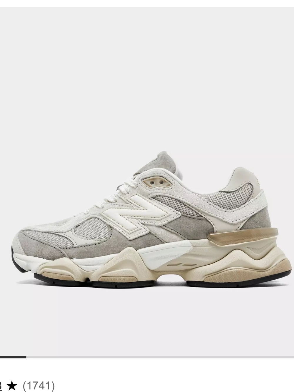 New Balance Women’s 9060 Sneakers — Light Gray & Cream